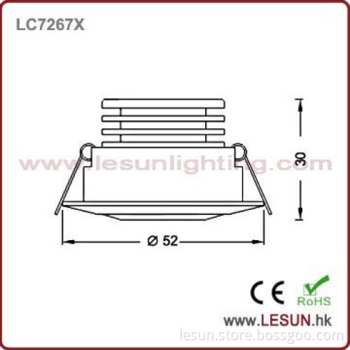 Easy to instal 3W led mini ceiling fixture for cabinet LC7267X